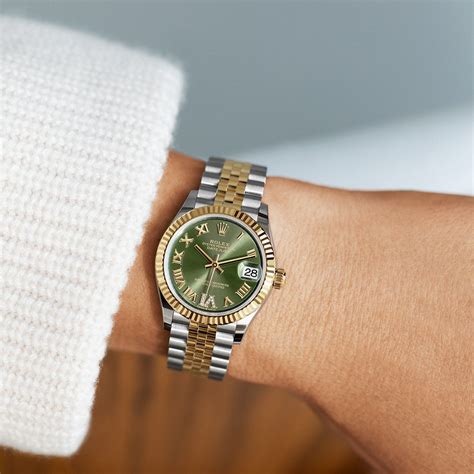 rolex datejust 31 yellow gold green|Rolex Datejust 31mm price.